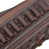 Genuine Leather Gun Shell Holder Buttstock, Canvas Recoil Pad Extension for Shotguns Rifles (Coffee(.357 .30-30 .38)) view 4