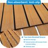 HZCHIONE Boat Flooring 94x16, EVA Foam Boat Decking Faux Teak Marine Carpet Boat Floor Non-Slip Self-Adhesive Foam Boat Floor Mat Rolls Sheet for Motorboat RV Yacht Kayak Deck Helm Pad view 2