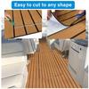 HZCHIONE Boat Flooring 94x16, EVA Foam Boat Decking Faux Teak Marine Carpet Boat Floor Non-Slip Self-Adhesive Foam Boat Floor Mat Rolls Sheet for Motorboat RV Yacht Kayak Deck Helm Pad view 4