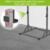 SELEWARE Solid Steel J Hooks for 2" x 2" Tube Power Cage with 5/8" Hole Squat Rack Attachment, J-Hook Barbell Holder for Power Rack, Set of 2 view 2