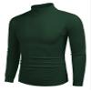 COOFANDY Men's Slim Fit Mock Turtleneck Pullover Sweater Casual Basic Knitted Thermal Sweaters Forest Green view 1