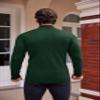 COOFANDY Men's Slim Fit Mock Turtleneck Pullover Sweater Casual Basic Knitted Thermal Sweaters Forest Green view 3
