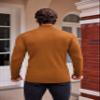 COOFANDY Men's Slim Fit Mock Turtleneck Pullover Sweater Casual Basic Knitted Thermal Sweaters Brown view 3
