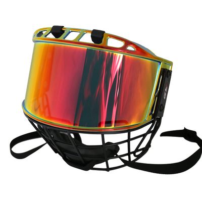 GY PC300 Hockey Helmet Cage & Face Shield Protector Combo Hockey Full Face Shield Adult Hockey Face Shield Senior, Anti-Scratch/Anti-Fog (Revo Red)