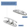 Thorn Folding Boat Cleats,Flip Up 4-1/2 Inch Dock Fold Cleat 316 Marine Grade Stainless Steel with Back Plate and Screws Pack of 4 view 3