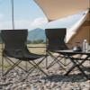 YSSOA Portable Folding Black Camping Chair, 2-Pack view 2