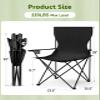 YSSOA Portable Folding Black Camping Chair, 2-Pack view 3