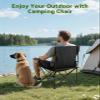 YSSOA Portable Folding Black Camping Chair, 2-Pack view 4