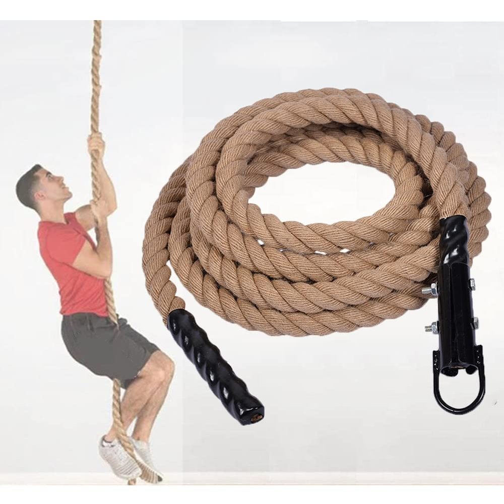 Gym Fitness Training Climbing Ropes, Jute Exercise Climbing Rope, Home Training and Fitness Workouts (Color : 50mm, Size : 9m)