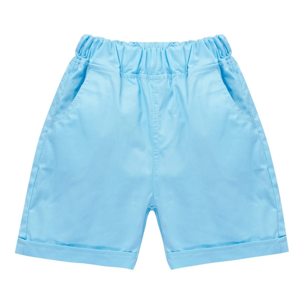 Freebily Toddler Kids Boys Quick Dry Loose Cargo Shorts with Pockets Workout Sports Casual Bottoms Light Blue 18-24 Months