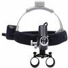 BONEW Headband 2.5X-420mm Magnification Binocular Loupes with 5W Adjustable Headband Lamp Jeweler or Hobby Adjustable Pupil Distance Brightness Head Circumference (Black) view 1