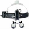 BONEW Headband 2.5X-420mm Magnification Binocular Loupes with 5W Adjustable Headband Lamp Jeweler or Hobby Adjustable Pupil Distance Brightness Head Circumference (Black) view 2