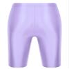 CHICTRY Mens Glossy High Waist Shorts Elastic Waistband Short Leggings Swimwear Workout Sports Bottoms Light Purple Medium view 4