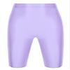 iiniim Men's Dry Fit Running Compression Tight Sport Short Pants Shiny Glossy Spandex Seamless Leggings Light Purple X-Large view 3
