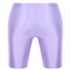iiniim Men's Dry Fit Running Compression Tight Sport Short Pants Shiny Glossy Spandex Seamless Leggings Light Purple X-Large view 4