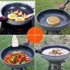 YYDS Outdoor Camping Camping Cookware Aluminum Alloy Wok Nonstick Frying Pan Camping Cooker Lightweight Pan Multifunction Non-Stick Pot Adventures Picnics (Size : Pan+Glass Cover) view 4
