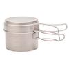 YYDS Outdoor Camping Camping Cookware Kit Lightweight Soup Pot Portable Frying Pan Pure Titanium Camping Cooker Set Outdoor Cookware Set Adventures Picnics (Size : 2100ml) view 1