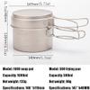 YYDS Outdoor Camping Camping Cookware Kit Lightweight Soup Pot Portable Frying Pan Pure Titanium Camping Cooker Set Outdoor Cookware Set Adventures Picnics (Size : 2100ml) view 2