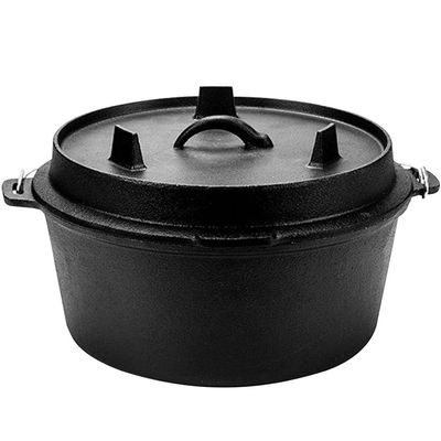 YYDS Outdoor Camping Camping Cookware Outdoors Cast Iron Pot 5.5KG Family Campfire Hiking Pot Outdoor Kitchen Hanging Pot Camping Cooker Adventures Picnics