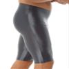 iiniim Men's Dry Fit Running Compression Tight Sport Short Pants Shiny Glossy Spandex Seamless Leggings Dark Grey Medium view 4