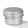 YYDS Outdoor Camping Camping Cookware Kit Pure Titanium Fried Soup Two-Piece Set Lightweight Pot Pan for Backpacking Camping Cooker Set Adventures Picnics (Size : 800/500ML) view 1