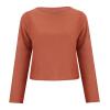JOFOW Suit Outfits Polyester Solid Color Cotton Linen Street Girl Pantsuits for Women Work Casual (Orange, XXXL) view 3