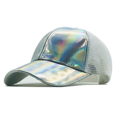 Baseball Cap Fishing Sun Hat Sunshade Mountaineering Camping Outdoor Hat Laser Light Board Mesh, white, One Size