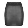 YOOJOO Womens Super Shiny Shaping Miniskirt High Waist Bodycon Oily Bright Shimmery Stockings Skirt Black One Size view 3