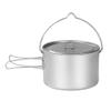 YYDS Outdoor Camping Outdoors Camping Cookware Lightweight Hanging Pot Camping Cooker Pure Titanium Foldable Hanging Pot Hiking Cooking Pot Adventures Picnics (Size : 2000ml) view 1