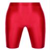 Oyolan Men Glossy Compression Shorts Dry Fit Workout Running Athletic Shorts High Waist Gym Tight Bottom Pants Red X-Large view 4