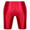 CHICTRY Mens Glossy High Waist Shorts Elastic Waistband Short Leggings Swimwear Workout Sports Bottoms Red X-Large view 4