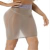 YOOJOO Womens Super Shiny Shaping Miniskirt High Waist Bodycon Oily Bright Shimmery Stockings Skirt Grey One Size view 3