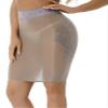 YOOJOO Womens Super Shiny Shaping Miniskirt High Waist Bodycon Oily Bright Shimmery Stockings Skirt Grey One Size view 4