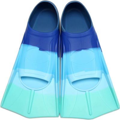 Azuunye Kids Swim Fins,Short Swimming Flippers,Swim Training Fins for Lap Swimming,for Children Girls Boys Beginners