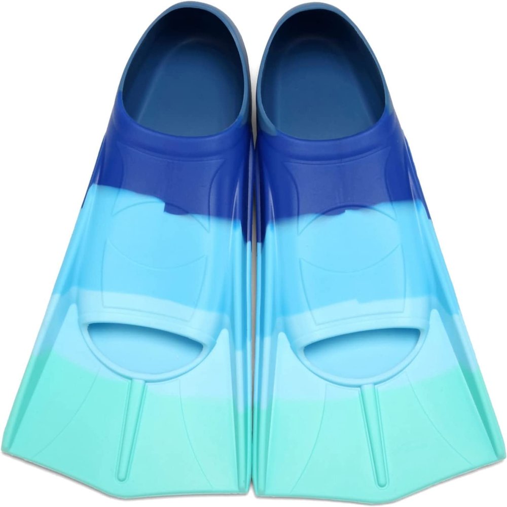 Azuunye Kids Swim Fins,Short Swimming Flippers,Swim Training Fins for Lap Swimming,for Children Girls Boys Beginners
