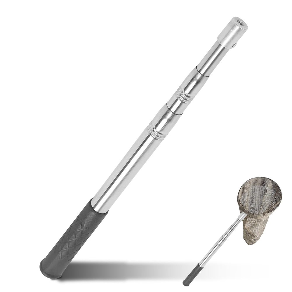 39-70 cm Retractable Telescopic Pole, Stainless Steel Fishing Net Rod with 8mm Screw for Fishing Hook Harpoon