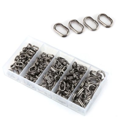 100 Pieces Fishing Oval Split Rings Snap Ring Snap Rings Stainless Steel Split Rings Fishing Lure Ring Chain Connector Fishing Lure Connector Tackle Fishing Lure Tackle Connector(6 * 10mm)