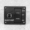 Bilge Pump Rocker Switch, Three - Way Bilge Pump Switch Panel Auto/Off/Manual 12V 24V with LED Indicator Built - In 15A Circuit Breaker view 3