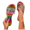 ZBYY Women's Open Toe Flat Sandals Rhinestone Glitter Bling Casual Fashion Slippers Beach Indoor Outdoor Slides view 1