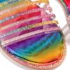 ZBYY Women's Open Toe Flat Sandals Rhinestone Glitter Bling Casual Fashion Slippers Beach Indoor Outdoor Slides view 4