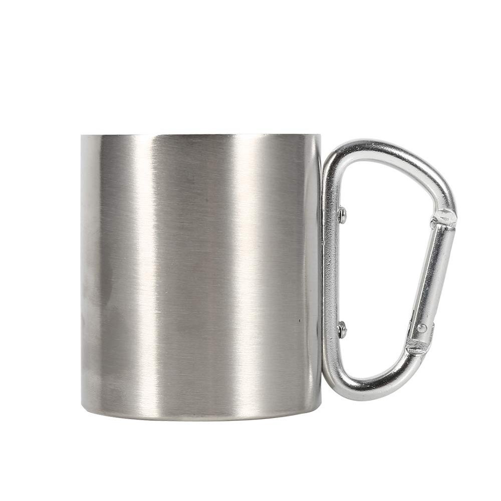 220ml Portable Camping Mug,Stainless Steel Mug,Coffee Mug,Metal Coffee Tea Cup Mug,With Handle for Travel Camping Hiking Outdoor Sports, Stainless Steel Mug,220ml Portable Camping Mug,CofCamping