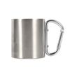 220ml Portable Camping Mug,Stainless Steel Mug,Coffee Mug,Metal Coffee Tea Cup Mug,With Handle for Travel Camping Hiking Outdoor Sports, Stainless Steel Mug,220ml Portable Camping Mug,CofCamping view 1