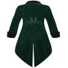GOLDSTITCH Mens Medieval Steampunk Tailcoat Velvet Victorian Gothic Vintage Frock Halloween Costume Coat view 2