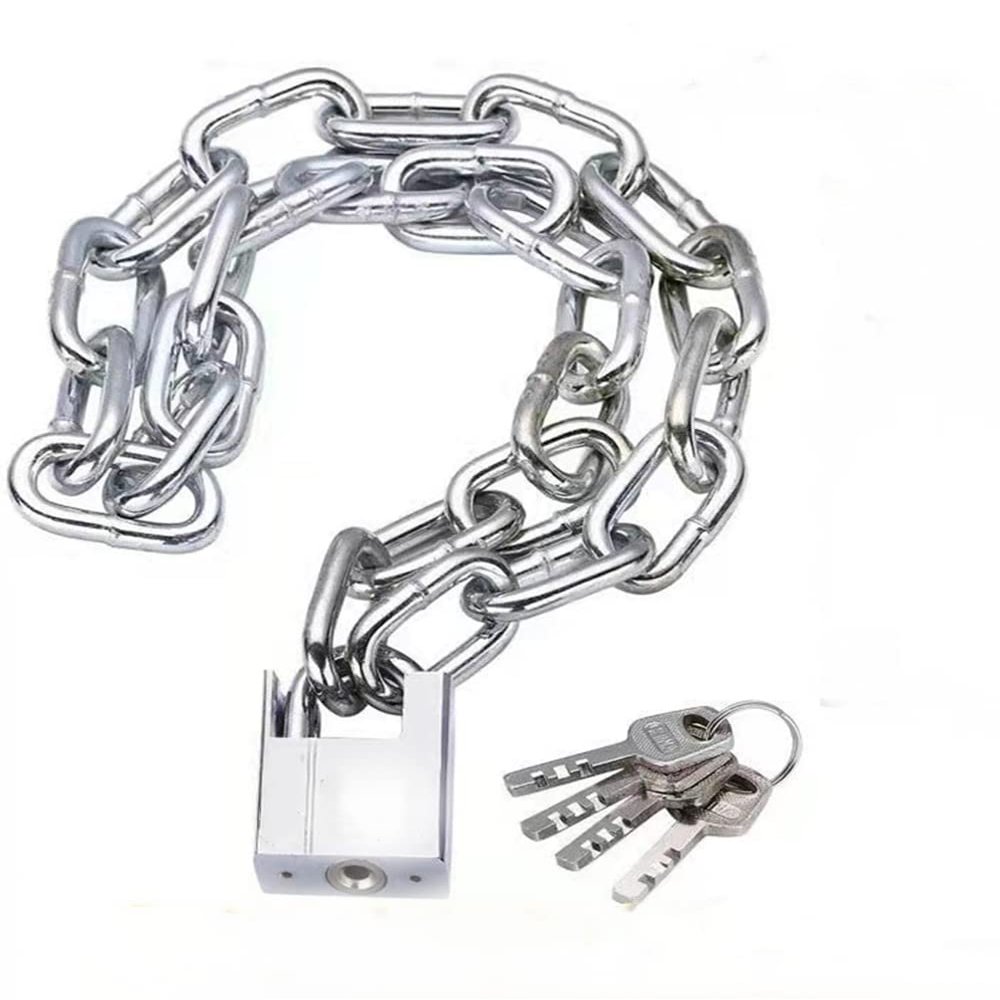 Safety Bicycle Chain Lock, Motorcycle Lock, Cannot Be Cut with Bolt Cutters Or Hand Tools.Premium Case-Hardened Security Chain for Motorcycles, Bike, Generator, Gates,Outdoor Furniture,