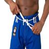 Ronin BJJ Pants for Adults  Cotton Martial Arts Pants with 6-Loop Cord Drawstring (A1, Blue/Silver) view 4