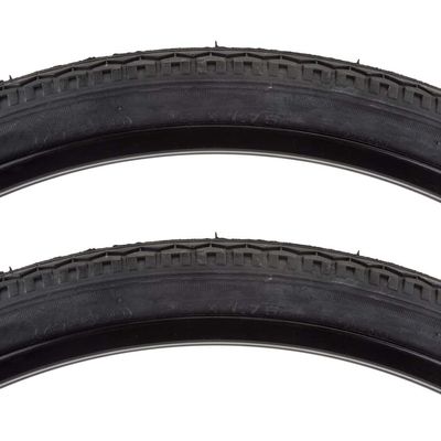 Sunlite K123 Street Hybrid MTB City Black Bike Tire Pair 26 x 1.75