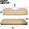 Huskey Parts Company Golf Cart Seat Cushion, Tan Color Front Bottom Seat for EZGO Medalist, TXT 1994 to 2013, Golf Cart Front Seat Replacement with Mounting Hardware & Hinges view 2