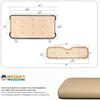 Huskey Parts Company Golf Cart Seat Cushion, Tan Color Front Bottom Seat for EZGO Medalist, TXT 1994 to 2013, Golf Cart Front Seat Replacement with Mounting Hardware & Hinges view 4