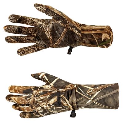 DOING SOMETHING GREAT DSG Outerwear Women D-Tech Hunting Liner Glove - Moisture Wicking, 4-Way Stretch, Lightweight (Realtree Max-7 2.0, Large)
