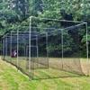 NET ONLY Batting Cage Net ONLY HDPE (60PLY) with Door and Free BACKSTOP Heavy Duty Baseball (12' H X 12' W X 70' L) view 1